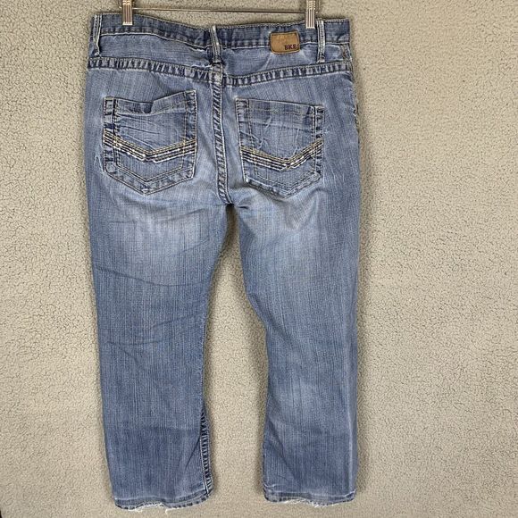 BKE Derek Jeans Men’s 34x29 Blue Straight Leg‎ Medium Wash Cotton - Picture 3 of 8